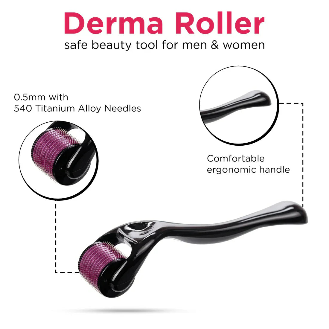 Derma Roller - Smooth Skin 0.5 Mm Hair & Skin System